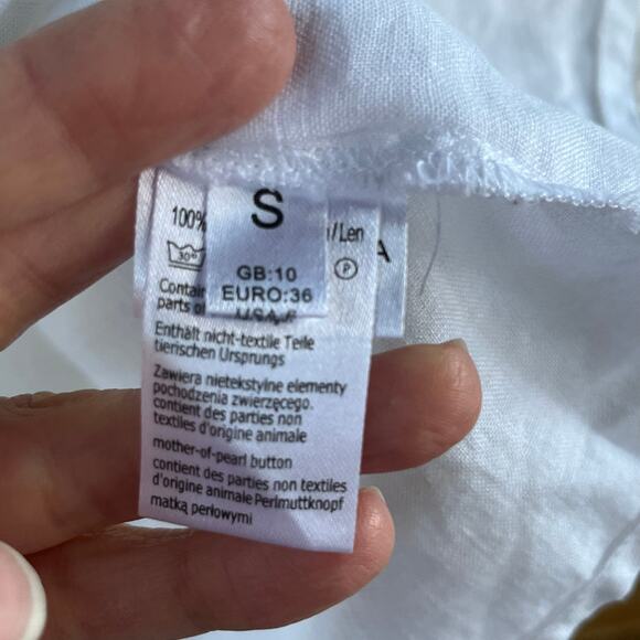 Malvin I Love Linen Women's White 100% Linen Blouse Size S - Picture 8 of 9